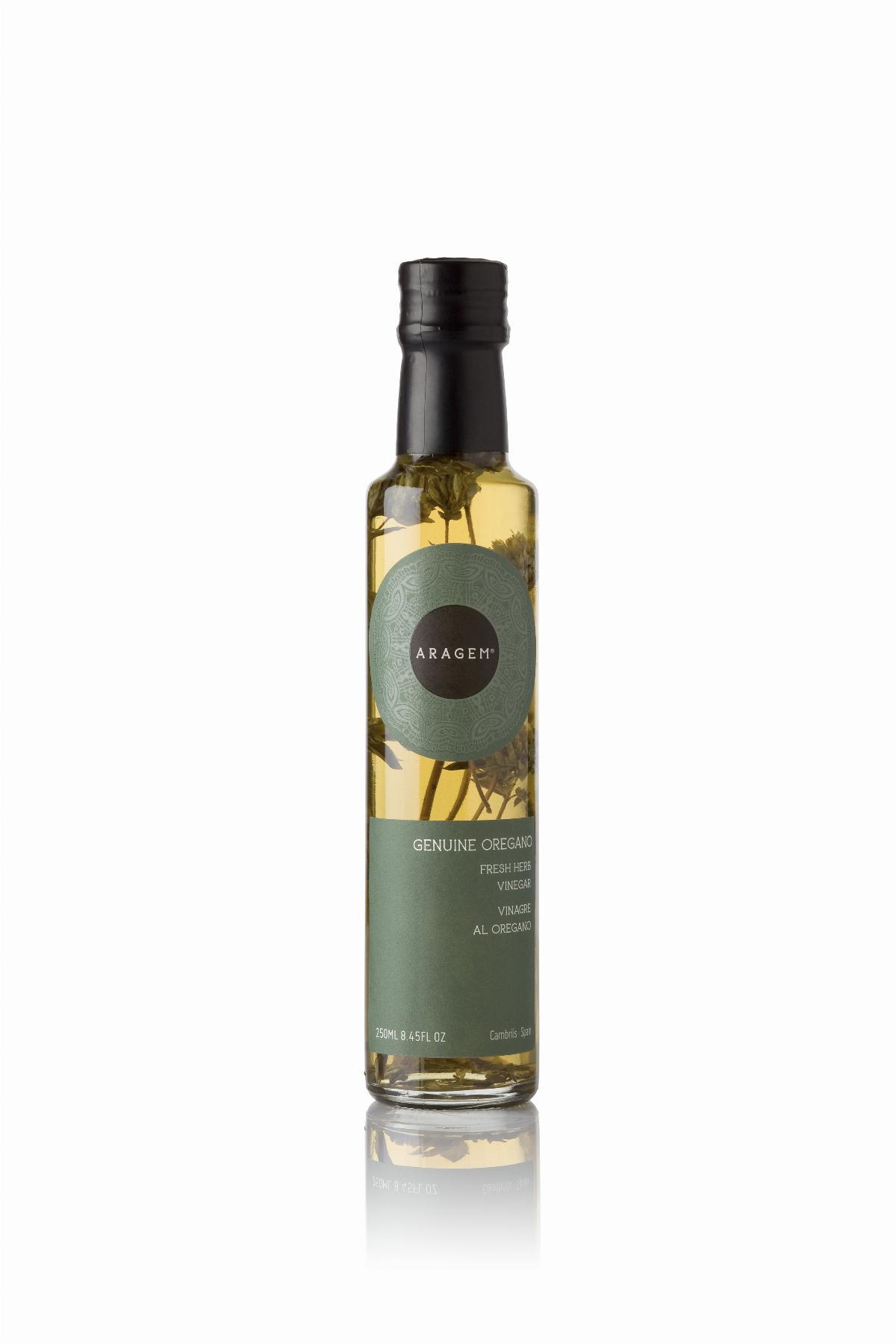 Vinaigre - Vinagre d'Herbes Orenga Aragem, ampolla Dòrica transp.  250ml. ES - Mestral Cambrils